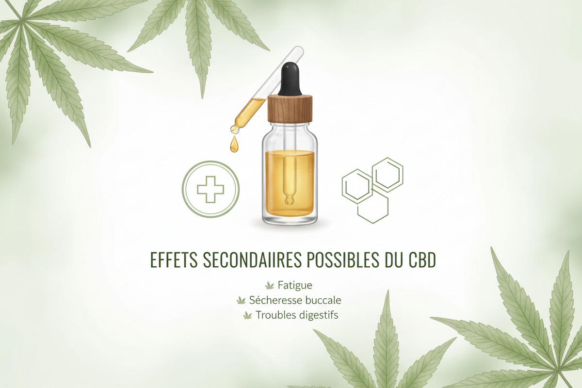 CBD : effets indésirables, interactions médicamenteuses et précautions