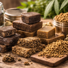 Résines CBD puissantes jusqu’à 80 pourcent Candy Hash GMO Static Hash effets forts sommeil profond Herbeevor