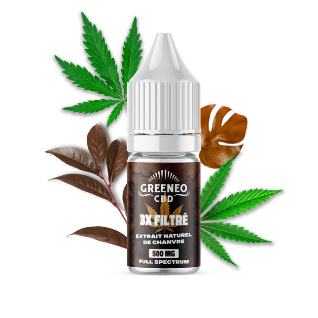 3x Filtré – E-liquide CBD – 10 ml – Greeneo — 500 mg