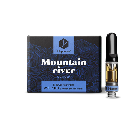 Cartouche Happease Mountain River et son emballage