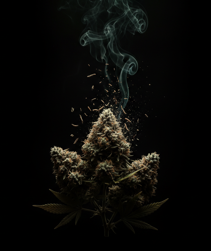 BlackFriday, fin des produits CBD à combustion (à fumer). Image sans texte : Fin d’une Époque”
Les Sélections Noires : “Novembre 2025. Dernier mois pour nos créations à combustion.” Découvrir les dernières séries