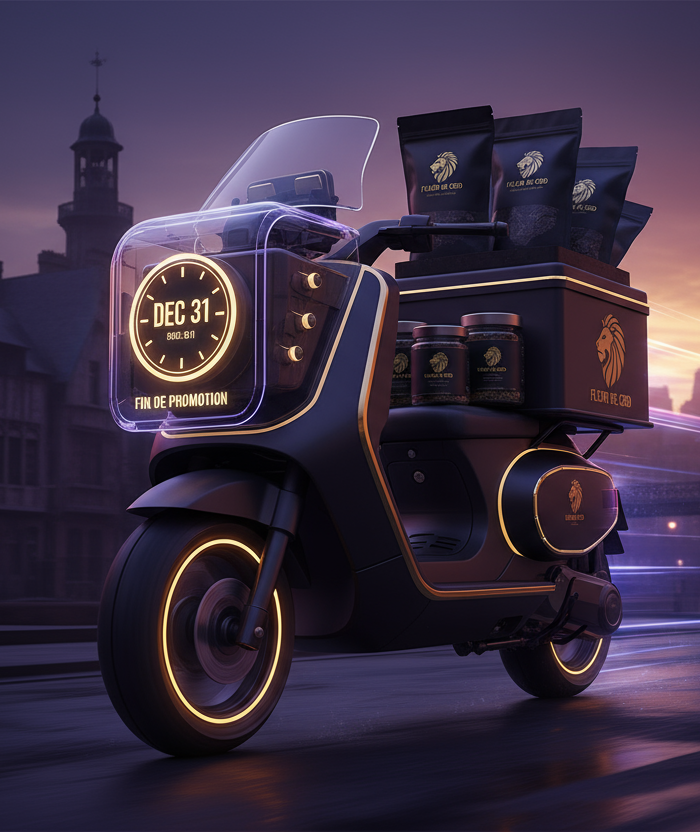 BlackFriday, fin des produits CBD à fumer (image sans texte : Livraison immédiate à Brest - Commandez en ligne, faite vous livrer le jour même avant le 31 décembre