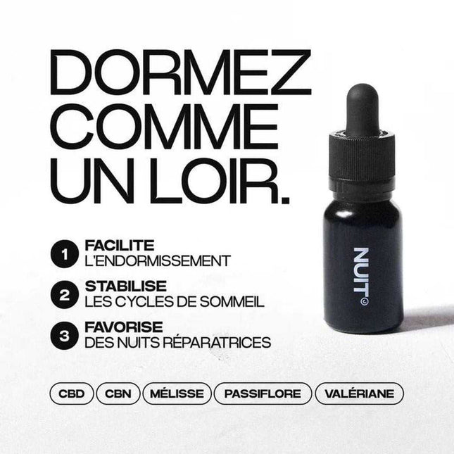 Huile nuit CBD et CBN - VALÉRIANE + PASSIFLORE + MÉLISSE - HerBeevor