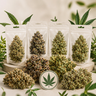 Lot de fleurs CBD et CBN Herbeevor avec Amnesia CBN, Bubble Gum, Cannatonic et Black Sugar Rose à -40%