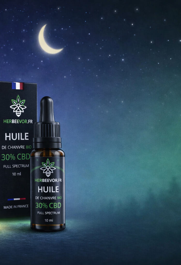Pack CBD Sommeil & Relax Herbeevor avec huiles CBD 30% et CBD CBN pour favoriser l’endormissement et améliorer la qualité du sommeil