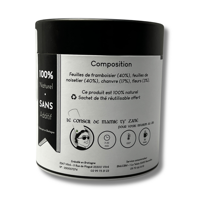 Alternactiv – Natural raspberry, hazelnut &amp; hemp infusion (30 g) – Nicotine-free substitute