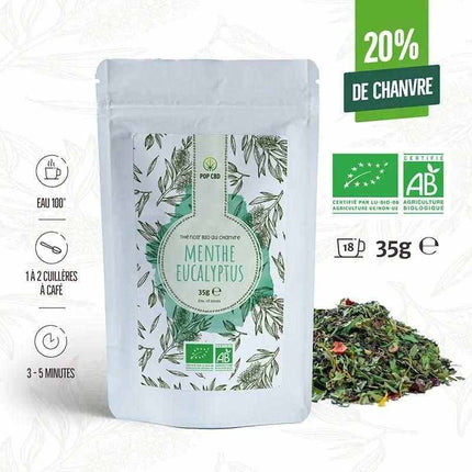 Thé Noir Menthe Eucalyptus Bio - POPCBD - HerBeevor