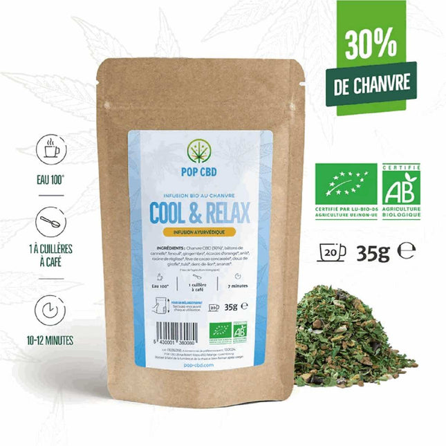 Tisane Cool & Relax CBD Bio - POPCBD - HerBeevor